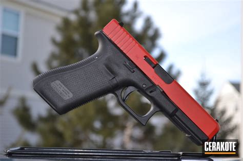 Glock 17 Slide In Cerakote H 167 Usmc Red By Web User Cerakote