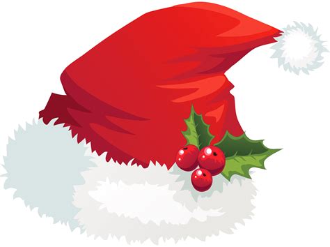 Christmas Santa Claus Hat Mistletoe Transparent Png Stickpng