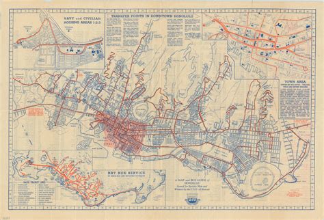 A Map And Bus Guide Of Honolulu Curtis Wright Maps