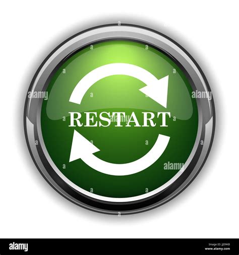 Restart Icon Restart Website Button On White Background Stock Photo