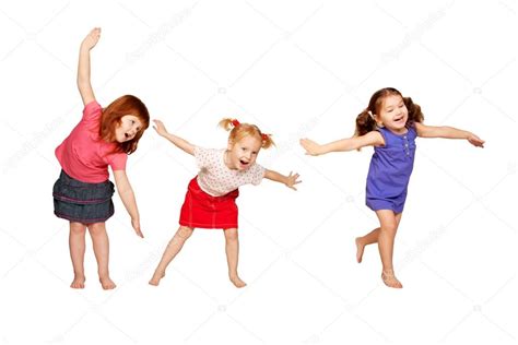 Happy Little Children Dancing Joyful Party — Stock Photo © Vitalinka