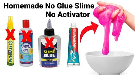 No Borax No Glue No Activator Slime How To Make Slime At Home Easy DIY