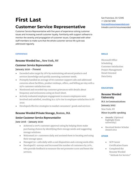 14 Customer Service Resume Examples For 2022 Resume Worded