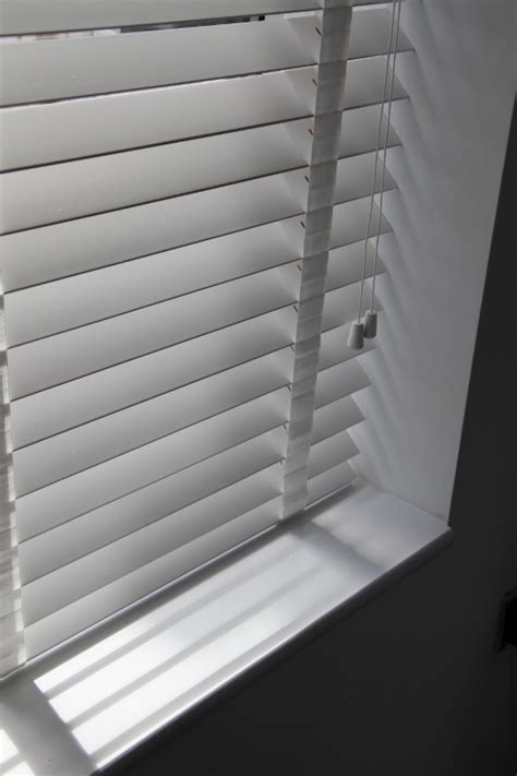 White Wood Venetian Blind With Matching White Tapes Manchester Blinds