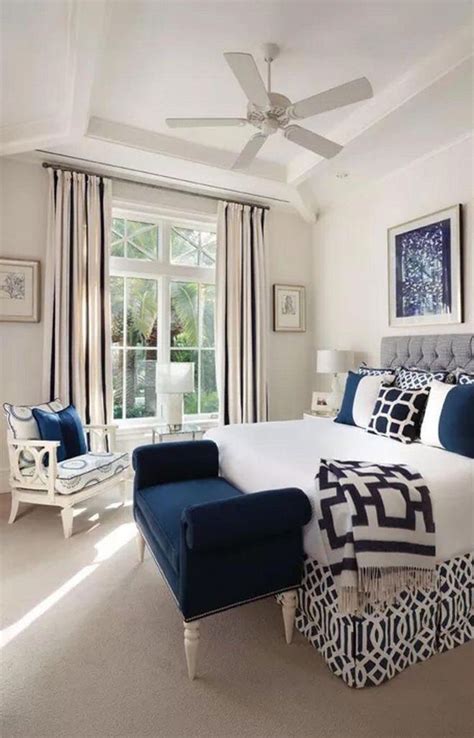 Pin By Maame Nyaa On Blue And White Decor Bedroom Interior Living