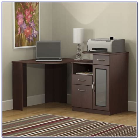 .desk, light dragonwood with its superb craftsmanship and distinctive contemporary styling, the vantage collection extends full functionality within any cpu storage with wire access concealed by frosted glass door. Bush Furniture Vantage Corner Desk Harvest Cherry - Desk ...
