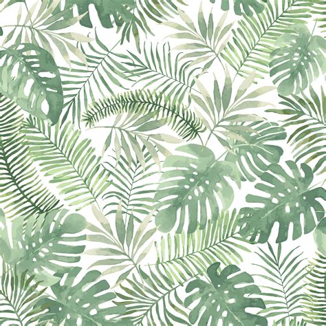Superfresco Easy Mauritius Green Leaves Matt Wallpaper