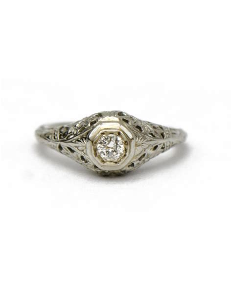 Vintage Diamond Filigree Ring Sandlers Diamonds And Time Columbia Sc