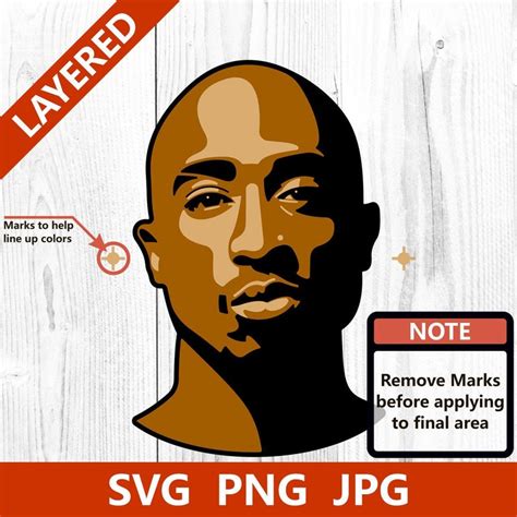 2pac Layered Svg Cutting Files 12 Rapper Digital Clip Art Etsy