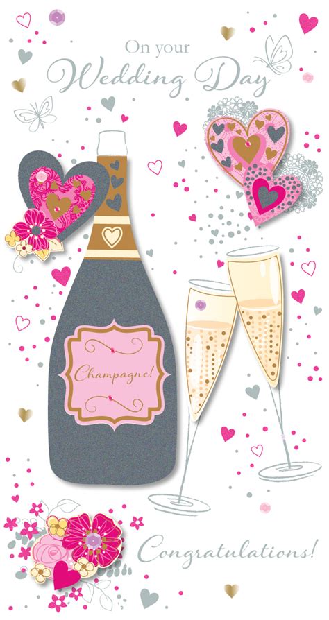 With you in spirit as you join hands and hearts and lives for always. On Your Wedding Day Congratulations Greeting Card | Cards