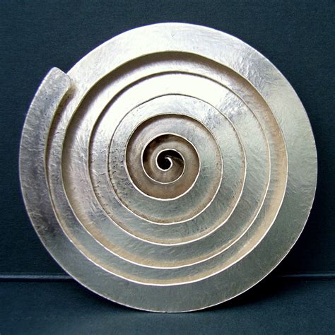 Spiral Silver Brooch Contemporary Brooches By Contemporary Jewellery