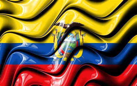 Download Wallpapers Ecuadorian Flag 4k South America National