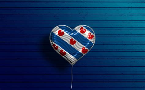 Download Wallpapers I Love Friesland 4k Realistic Balloons Blue