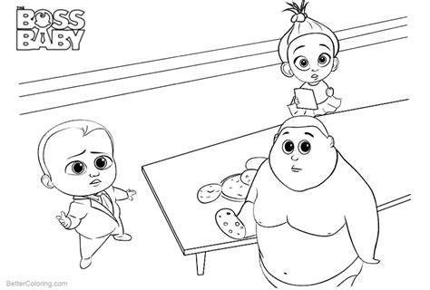 There are images of the most popular dolls and pets from several different series: Boss Baby Coloring Pages Food on the Table - Free ...