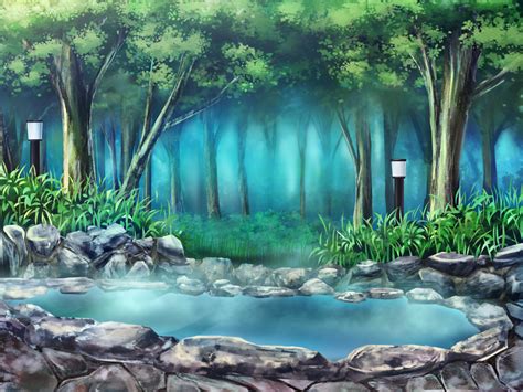 Anime Landscape Anime Hot Spring Background