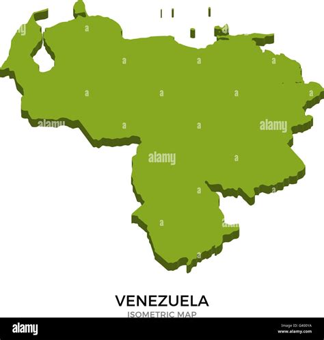 Isometric Map Of Venezuela Detailed Vector Illustration Stock Vector