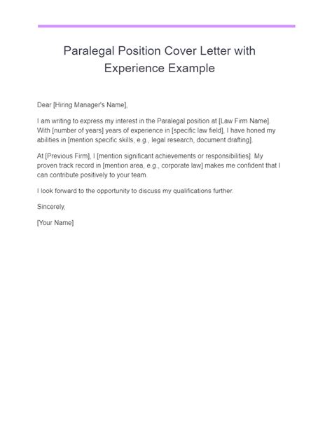 Paralegal Cover Letter 29 Examples Pdf