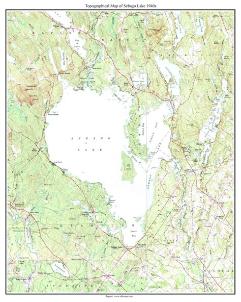 Sebago Lake Ca 1949 Old Topographic Map Usgs Custom Composite Reprint