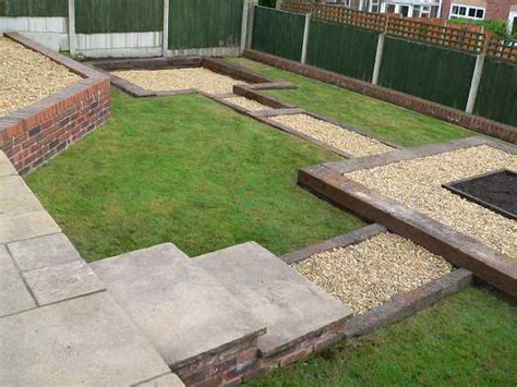 Railway sleepers are an ideal material for constructing simple garden steps and stairways. Used British railway sleepers patio