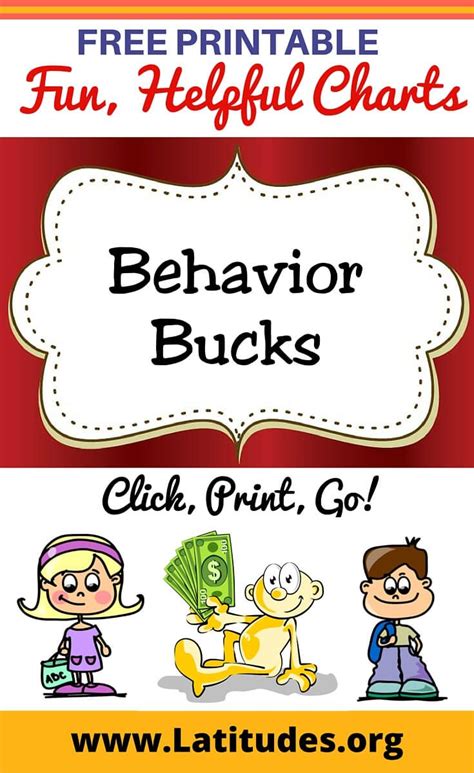 Free Printable Behavior Bucks A Fun Way To Reward Your Child For Good