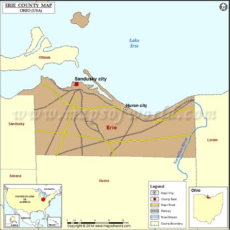 Erie County Map Erie County Ohio