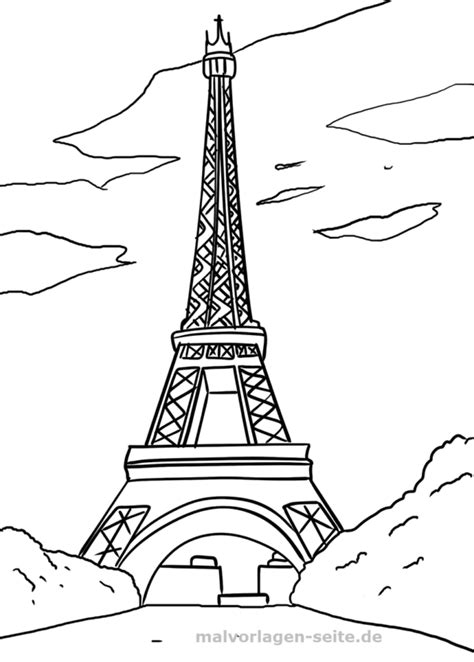 Malvorlage / Ausmalbild Eiffelturm Coloring Pages For Kids, Coloring