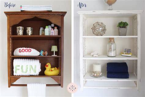 Antique white cabinets with black appliances love this color of. DIY Shabby Chic Bathroom Cabinet - 3 Easy Steps