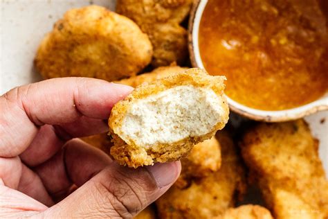 The skin will not be as crispy reheated. Tofu Fried Tofu Vegan Chicken Nugget Recipe · i am a food ...
