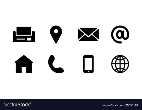 Business Card Icons Vector