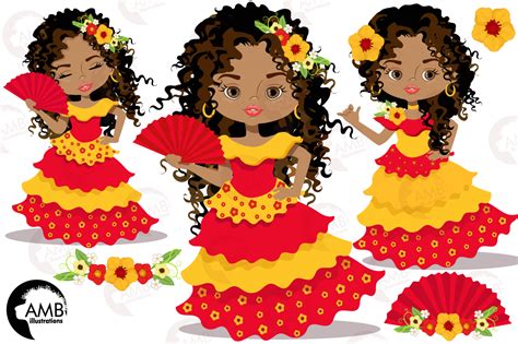 Mexican Clipart Mexican Girls Clipart Mexican Dancers Cinco De Mayo