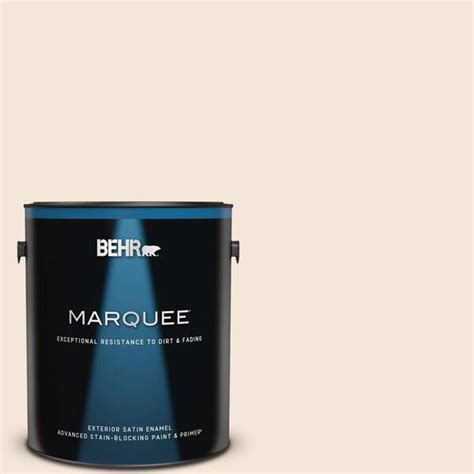 Behr Marquee 1 Gal Ecc 55 2 Adobe White Satin Enamel Exterior Paint