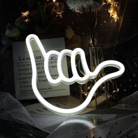 Buy Enuoli Hand Shape Finger Led Neon Signs Light Up Signs For Wall