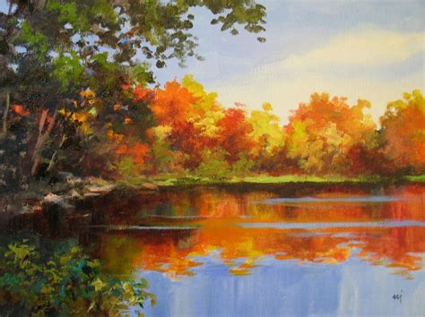 Pin By Sherry Rice Paulsen On If I Learn To Paint Fall Landscape