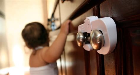 Baby proofing cabinets is easy with a magnetic locking system. Childproofing your kitchen for babies | BabyCenter