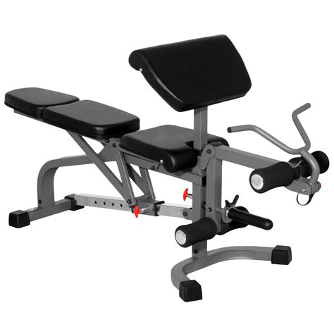 Xmark Fid Flat Incline Decline Weight Bench With Leg Extension And
