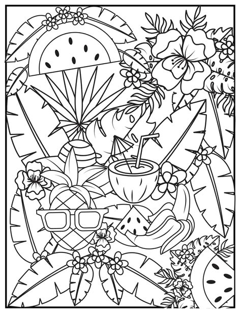 Free Summer Themed Coloring Pages Enjoy The Vibrant Colors Of The Season