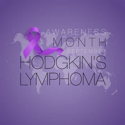 Hodgkin`s Lymphoma Awareness Calligraphy Poster Design Realistic
