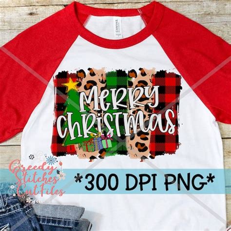 Merry Christmas Brush Strokes Png For Sublimation Christmas Etsy