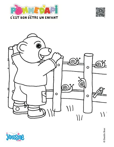 Coloriages colorier petit ours brun  fr.hellokids.com