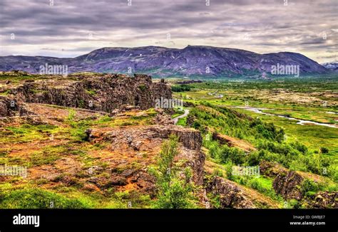 Fissures Of The Mid Atlantic Ridge In The Thingvellir National Park