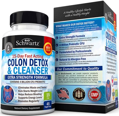 Colon Cleanser And Detox For Weight Loss 15 Day Extra Strength Detox Cleanse With Probiotic For