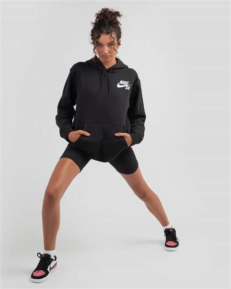 Shop Nike Sb Icon Hoodie In Black White Fast Shipping And Easy Returns