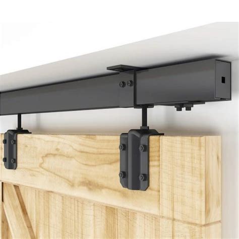 Black Steel Heavy Duty Box Track Ceiling Mount Sliding Barn Etsy