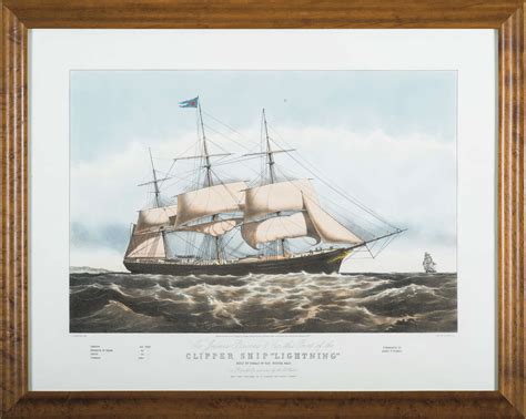 Currier And Ives Clipper Ship Lightning Built By Donald Mckay Boston