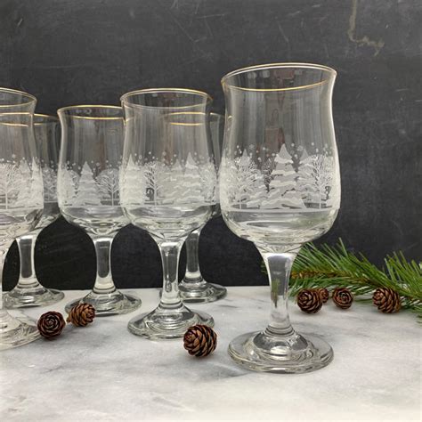 vintage libbey frosted glass tumblers set of 6 drink and barware kitchen and dining pe