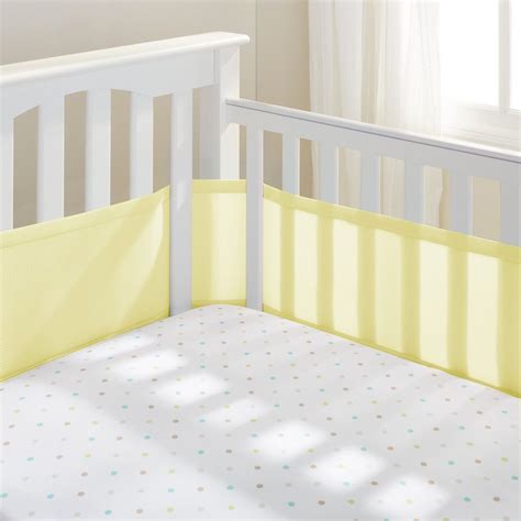 Breathable Mesh Crib Liner By Breathable Baby Yellow Crib Liners