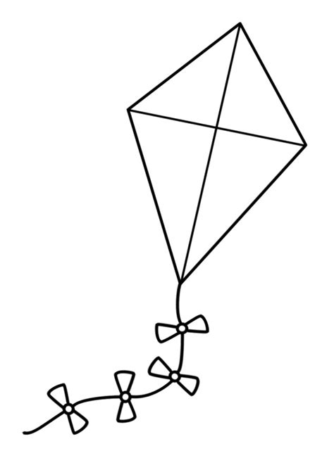 Kite Drawing In Cartoon