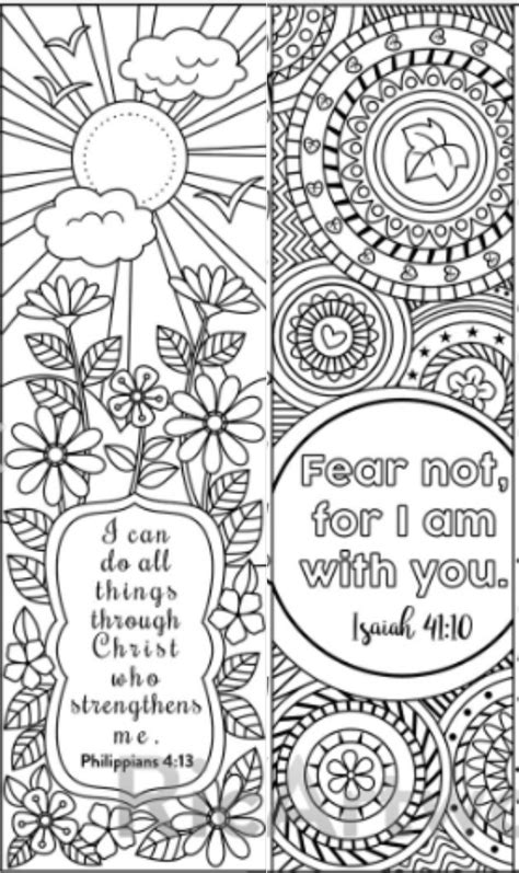8 Coloring Bookmarks With Inspiring Bible Verses Scripture Colouring