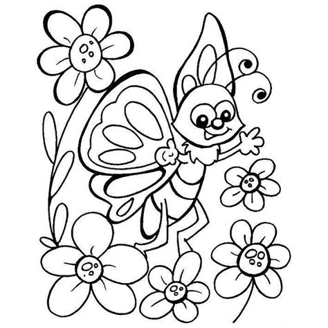 Mariposas Y Flores Para Colorear E Imprimir | Butterfly coloring page