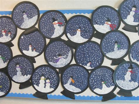 Through The Eyes Of A Dreamer Artwork In 1st Grade Snow Globe Crafts
